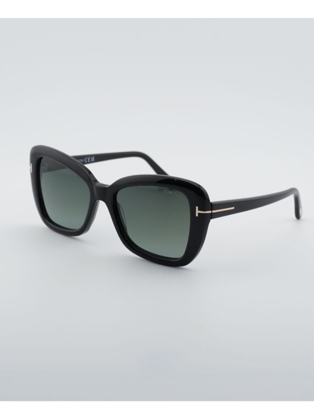 Tom Ford Maeve FT1008 01B Sunglasses Black Butterfly Frame, Smoke Lenses